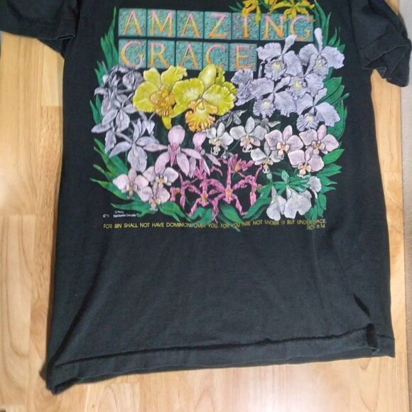 Vintage Amazing Grace Jesus Christian God T-Shirt - Picture 2 of 11